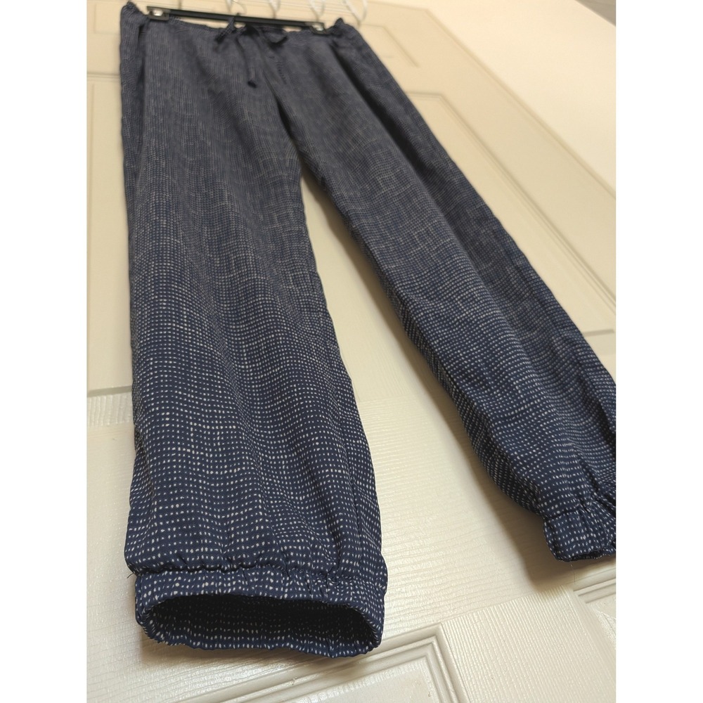 CAbi Blue Patterned Drawstring Track Pants - Picture 2 of 7
